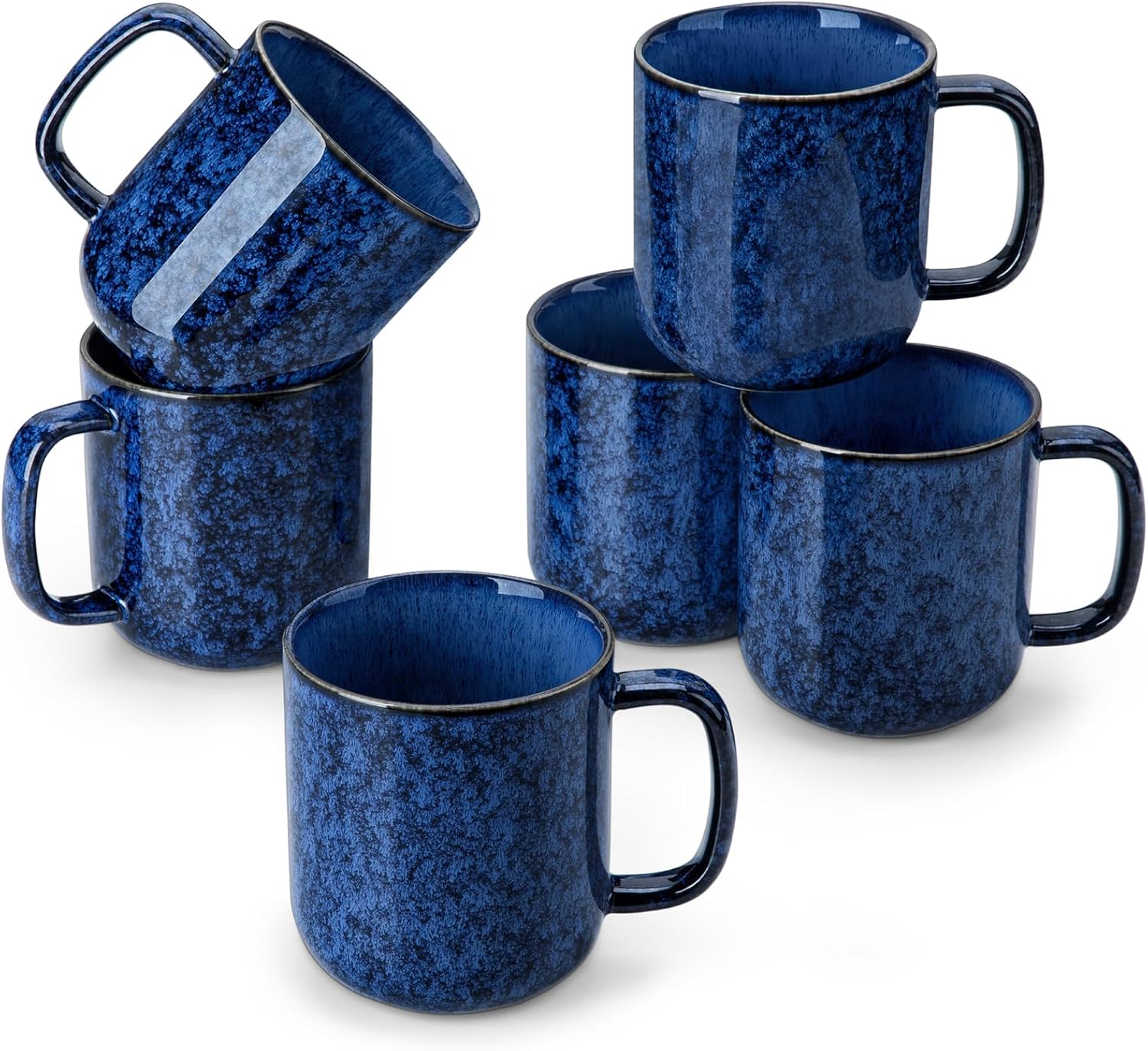 Stackable Coffee Mug Set | Cylindrical Shape Integrated Handles Beverage Service-Mug-Homefinn