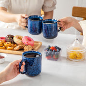 Stackable Coffee Mug Set | Cylindrical Shape Integrated Handles Beverage Service-Mug-Homefinn