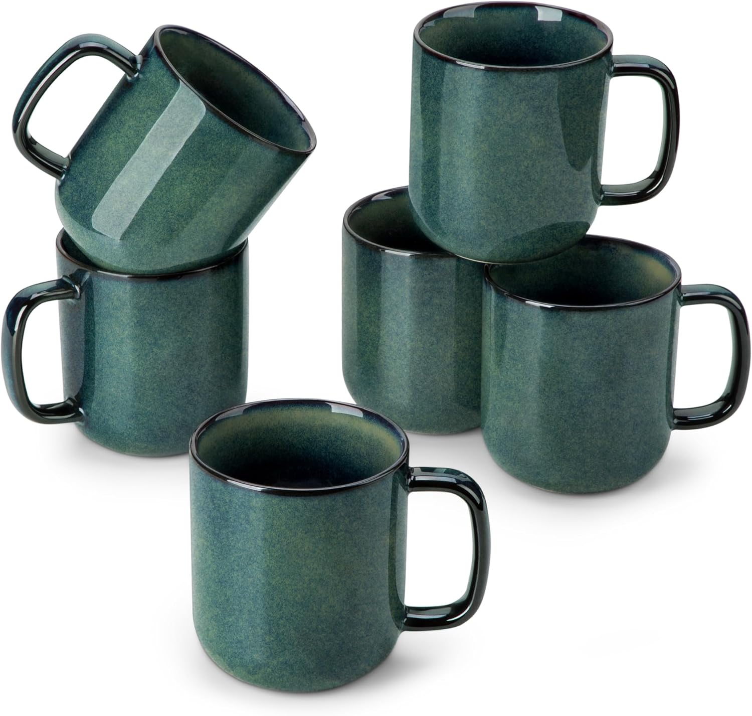 Stackable Coffee Mug Set | Cylindrical Shape Integrated Handles Beverage Service-Mug-Homefinn