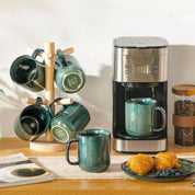 Stackable Coffee Mug Set | Cylindrical Shape Integrated Handles Beverage Service-Mug-Homefinn