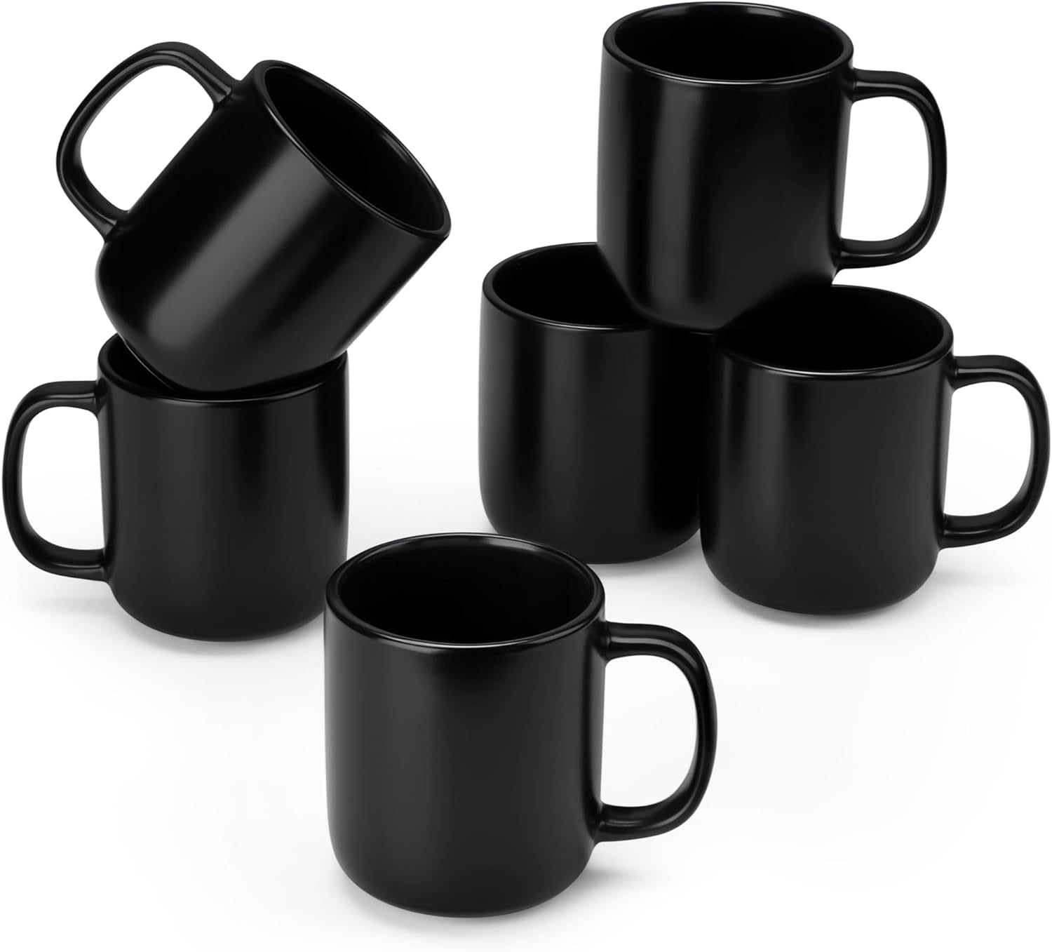 Stackable Coffee Mug Set | Cylindrical Shape Integrated Handles Beverage Service-Mug-Homefinn