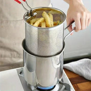 Stainless Steel Oil Pot | Fine Mesh Oil Strainer-Fryer Pot-Homefinn