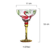 Striped Multicolour Cocktail Glass | Stemmed Profile Beverage Entertaining Use-Coctail Glass-Homefinn