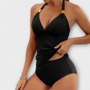 Tankini Set | Halter Neck Two Piece Set-Women Swimsuit-Homefinn