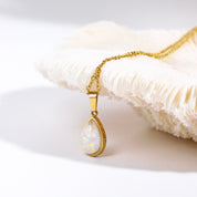 Teardrop Pendant Necklace | Minimalist Chain Necklace-Necklace-Homefinn
