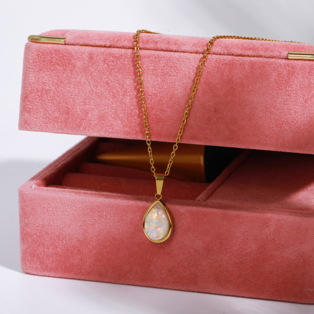 Teardrop Pendant Necklace | Minimalist Chain Necklace-Necklace-Homefinn