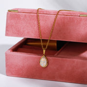 Teardrop Pendant Necklace | Minimalist Chain Necklace-Necklace-Homefinn