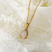 Teardrop Pendant Necklace | Minimalist Chain Necklace-Necklace-Homefinn