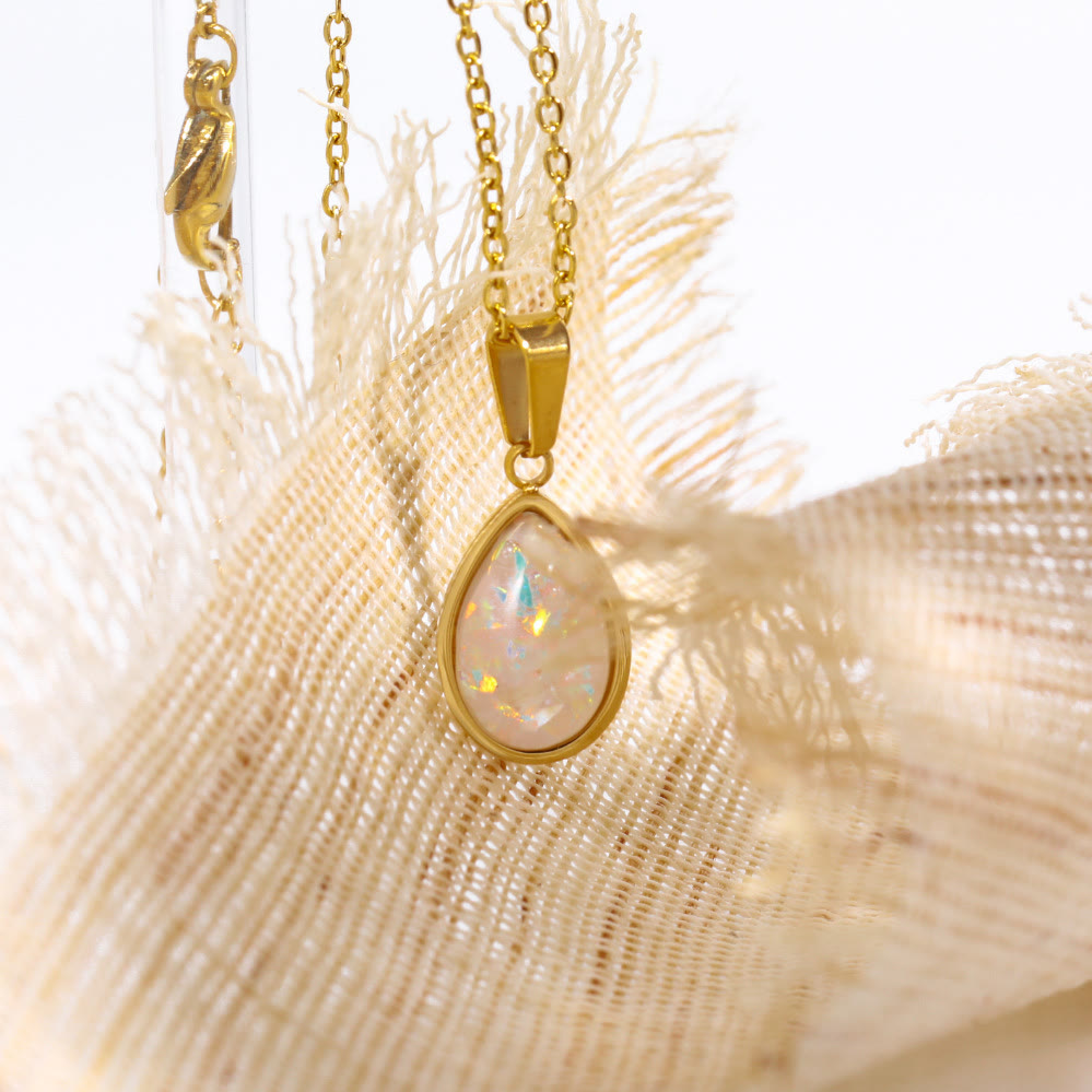Teardrop Pendant Necklace | Minimalist Chain Necklace-Necklace-Homefinn