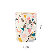 Terrazzo Pattern Bathroom Accessory Set | Matching Dispenser Tumbler Countertop Use-Bathroom Accessory Set-Homefinn
