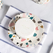 Terrazzo Pattern Bathroom Accessory Set | Matching Dispenser Tumbler Countertop Use-Bathroom Accessory Set-Homefinn