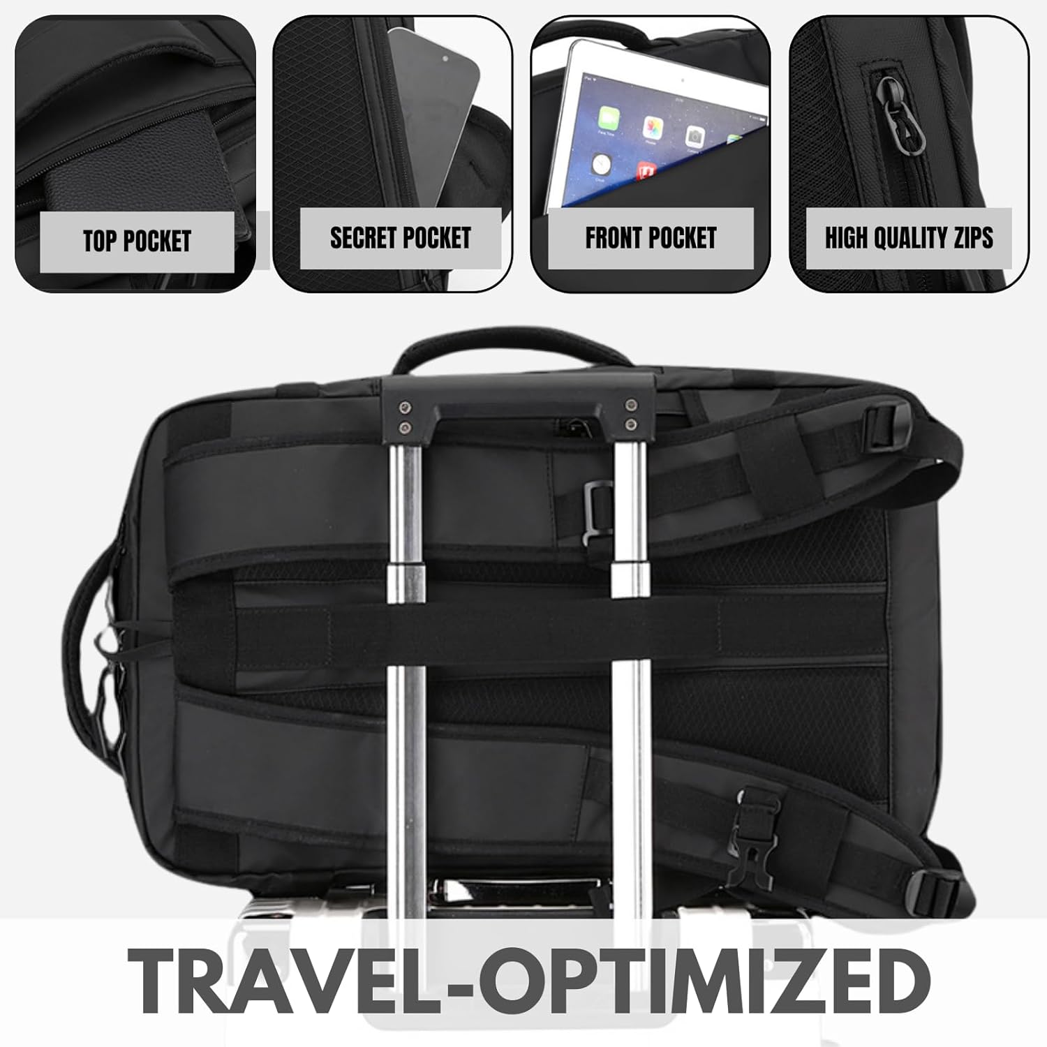 Travel Backpack | Expandable Carry On Backpack-Backpack-Homefinn