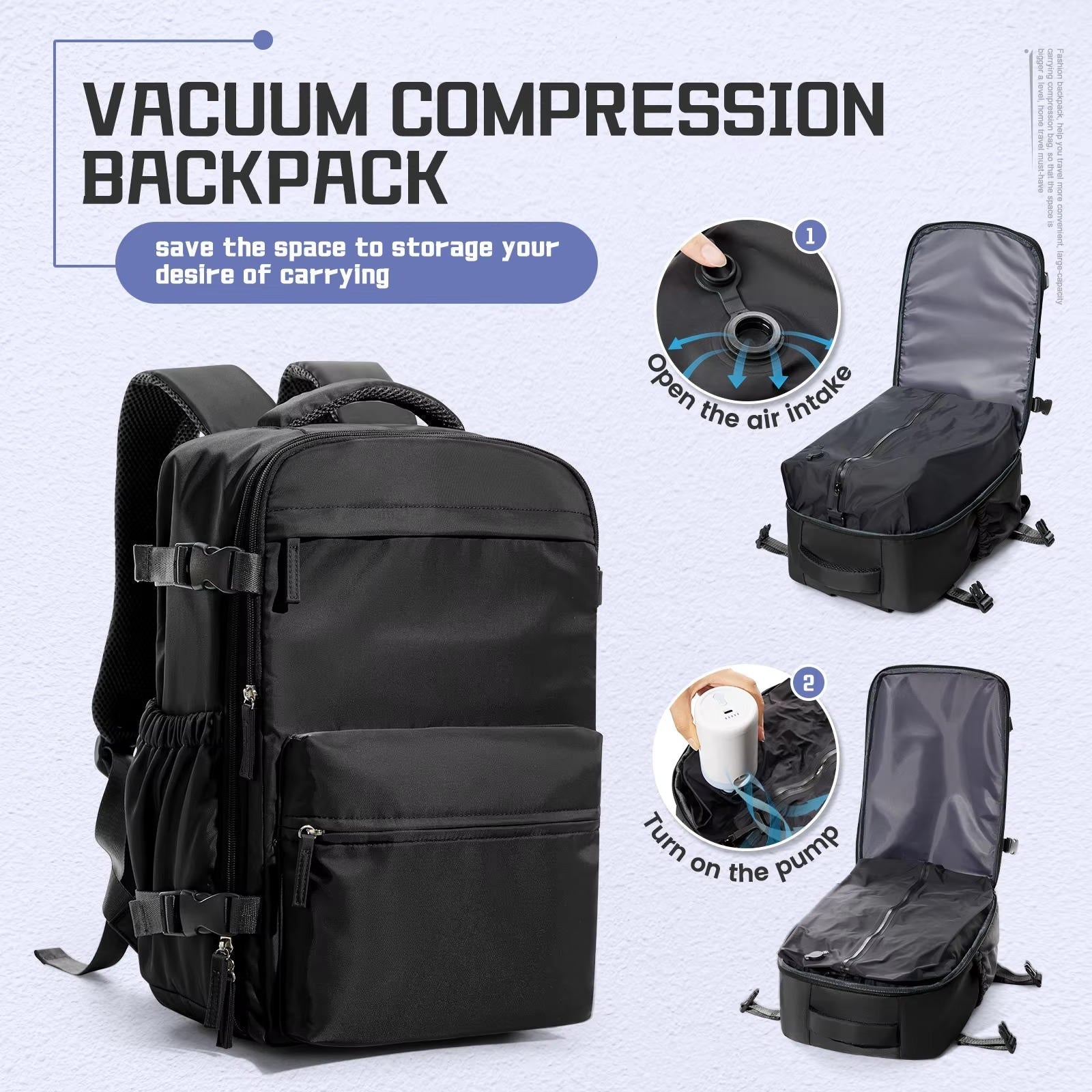 Travel Backpack | Expandable Carry On Laptop Backpack-Backpack-Homefinn