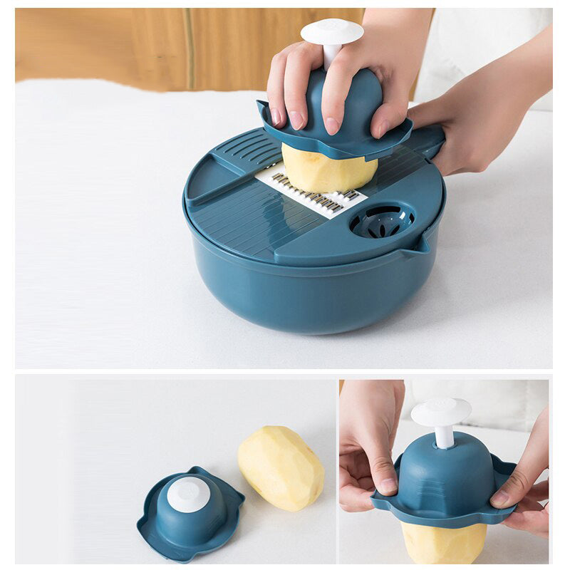 Vegetable Chopper Bowl | Manual Food Slicer-Kitchen Slicer-Homefinn