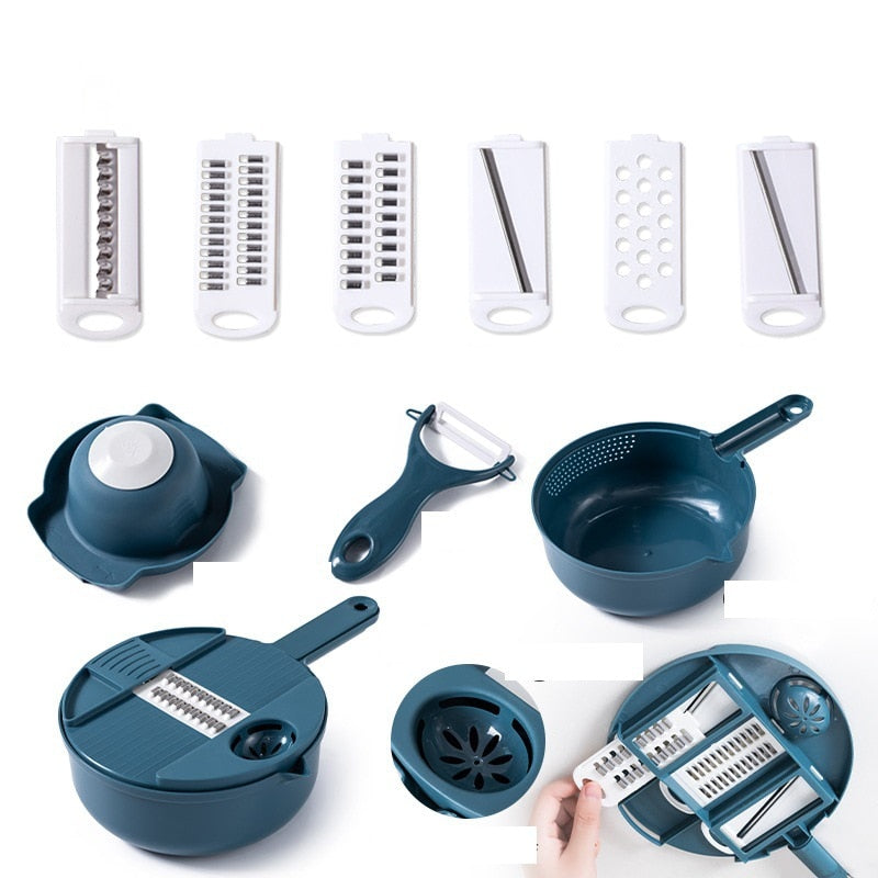 Vegetable Chopper Bowl | Manual Food Slicer-Kitchen Slicer-Homefinn
