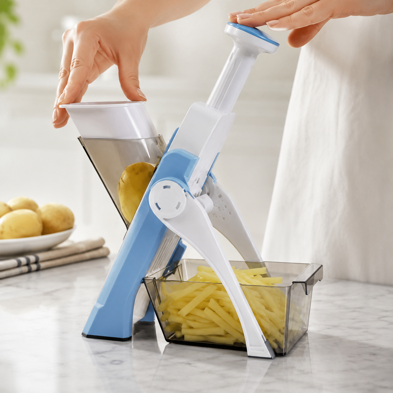 5 in 1 Vegetable Slicer with Collecting Tray - Image 2