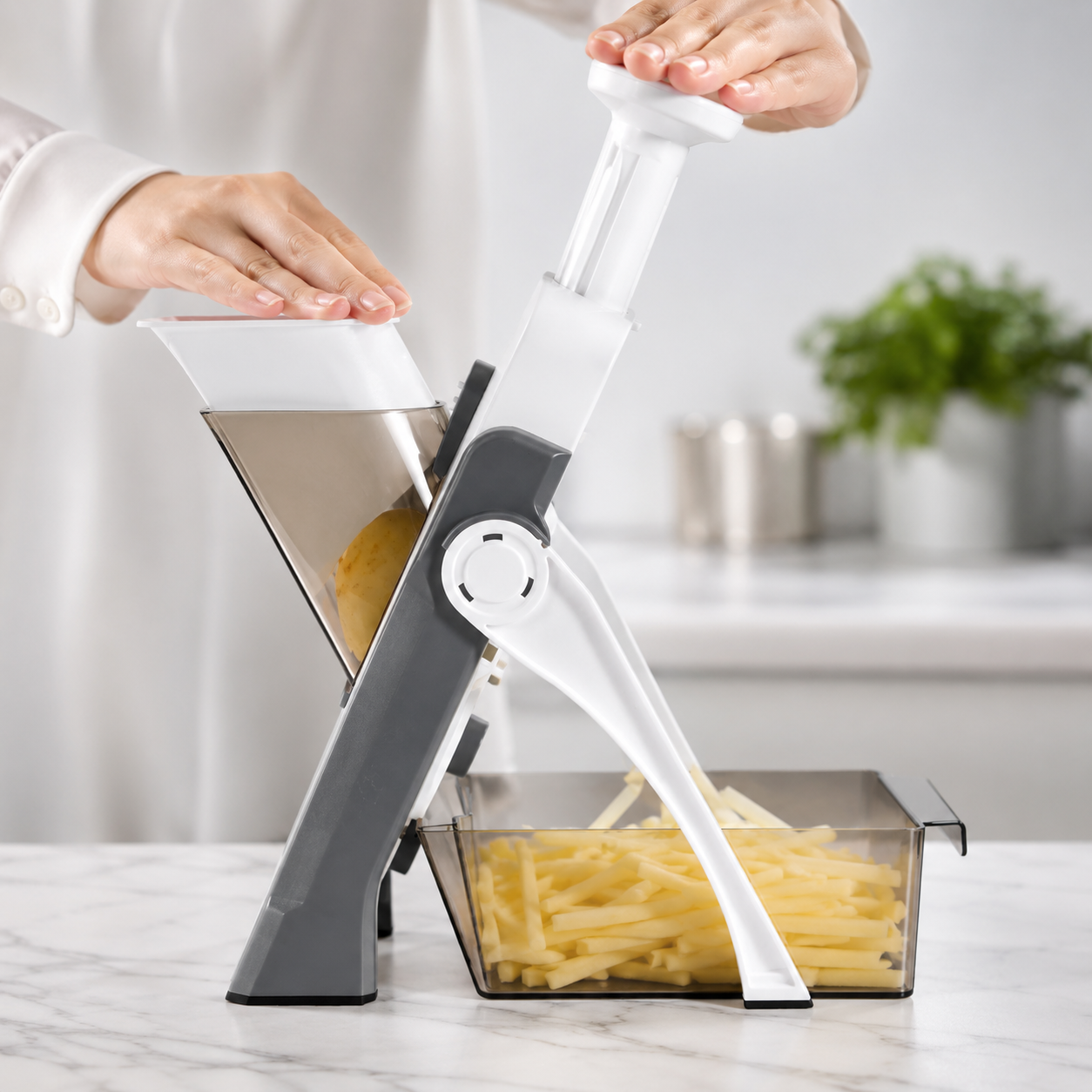 5 in 1 Vegetable Slicer with Collecting Tray - Image 5