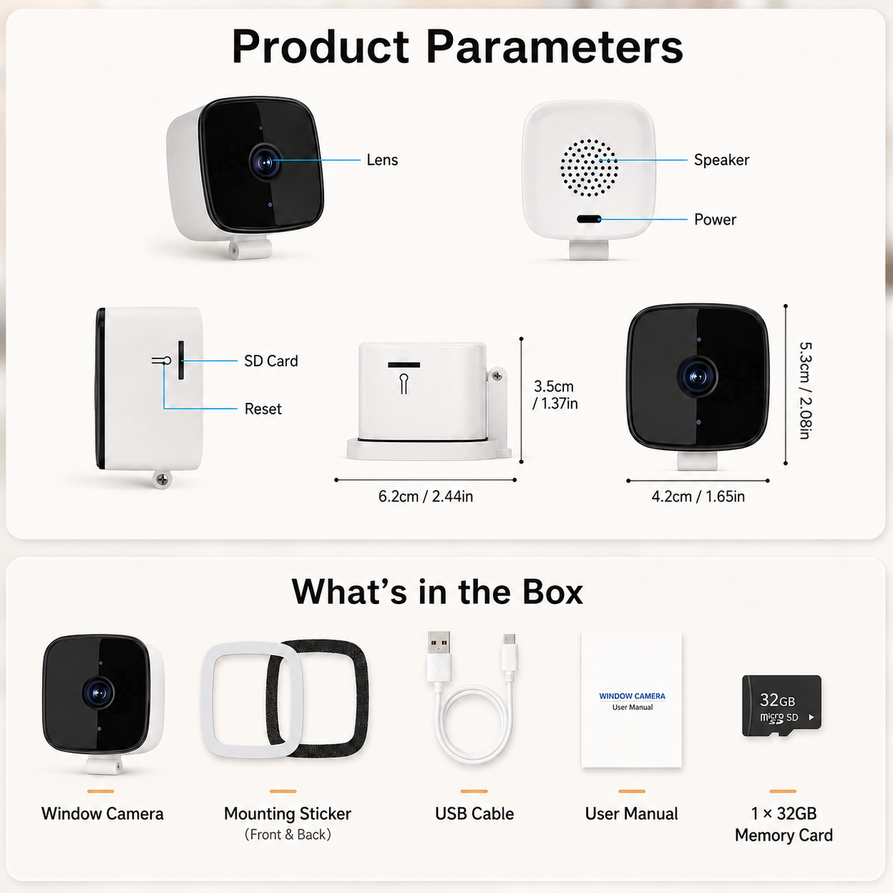 1080P WiFi Window Security Camera with 32GB Card - Image 7