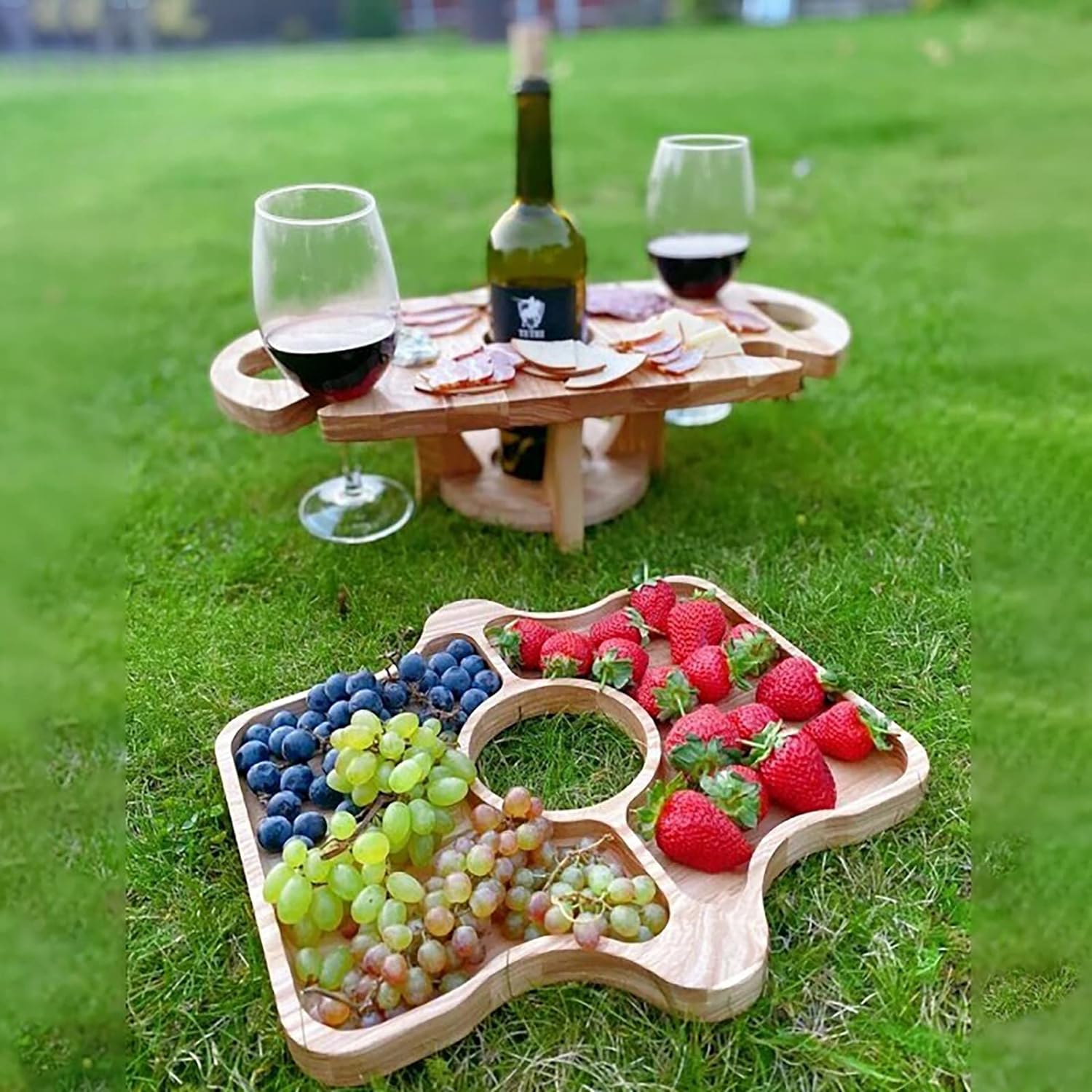 2-in-1 Tragbarer Obst- und Weinglas-Tischständer - Image 3