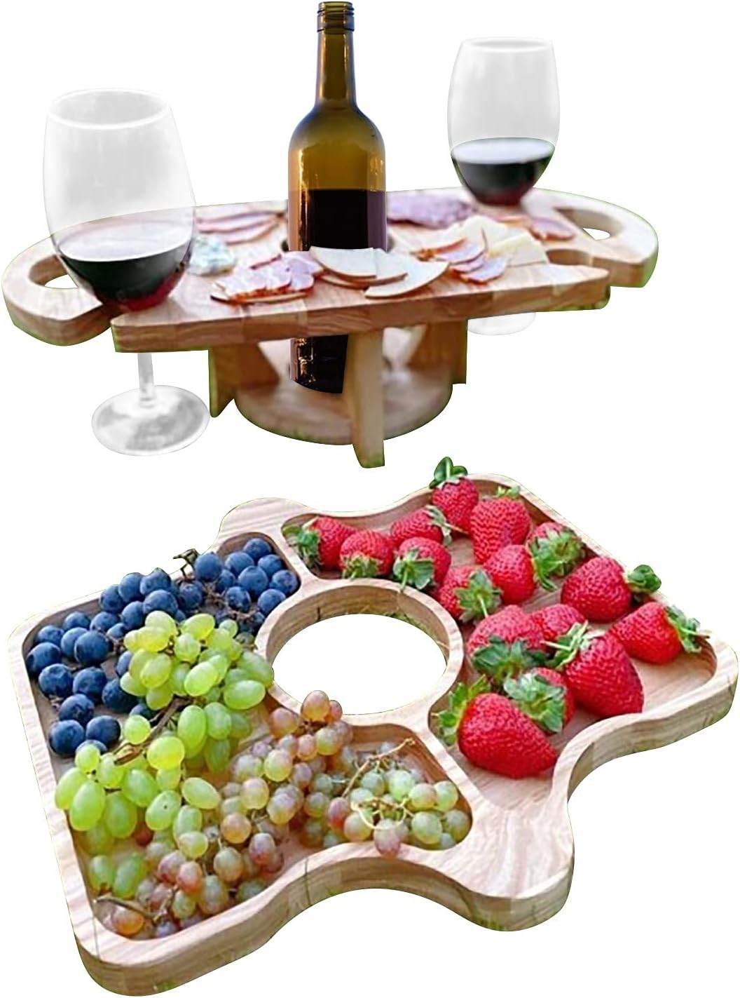 2-in-1 Tragbarer Obst- und Weinglas-Tischständer - Image 5