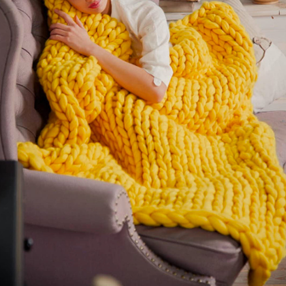Chunky Knitting Yarn | Giant Arm Knitting Blanket-Knitting-Homefinn