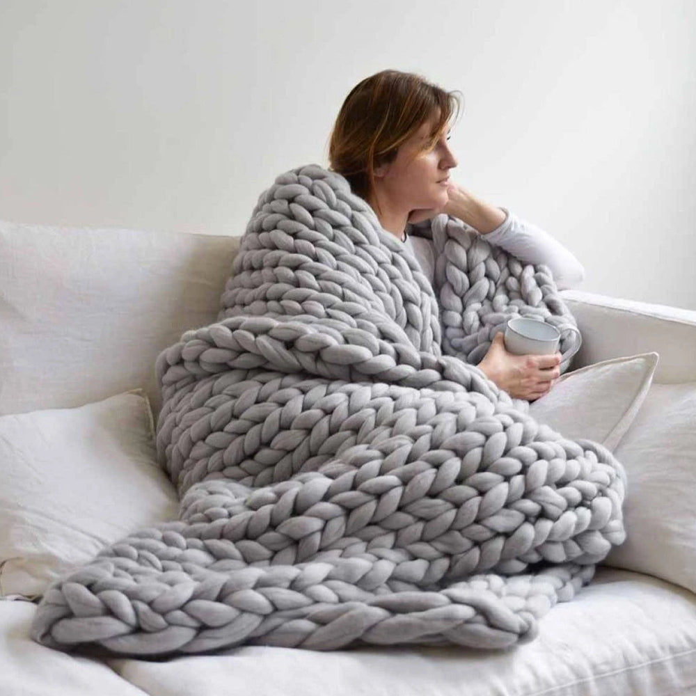Chunky Knitting Yarn | Giant Arm Knitting Blanket-Knitting-Homefinn