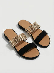 Women Sandals | Double-Strap Ballet Flats-Women Shoes-Homefinn