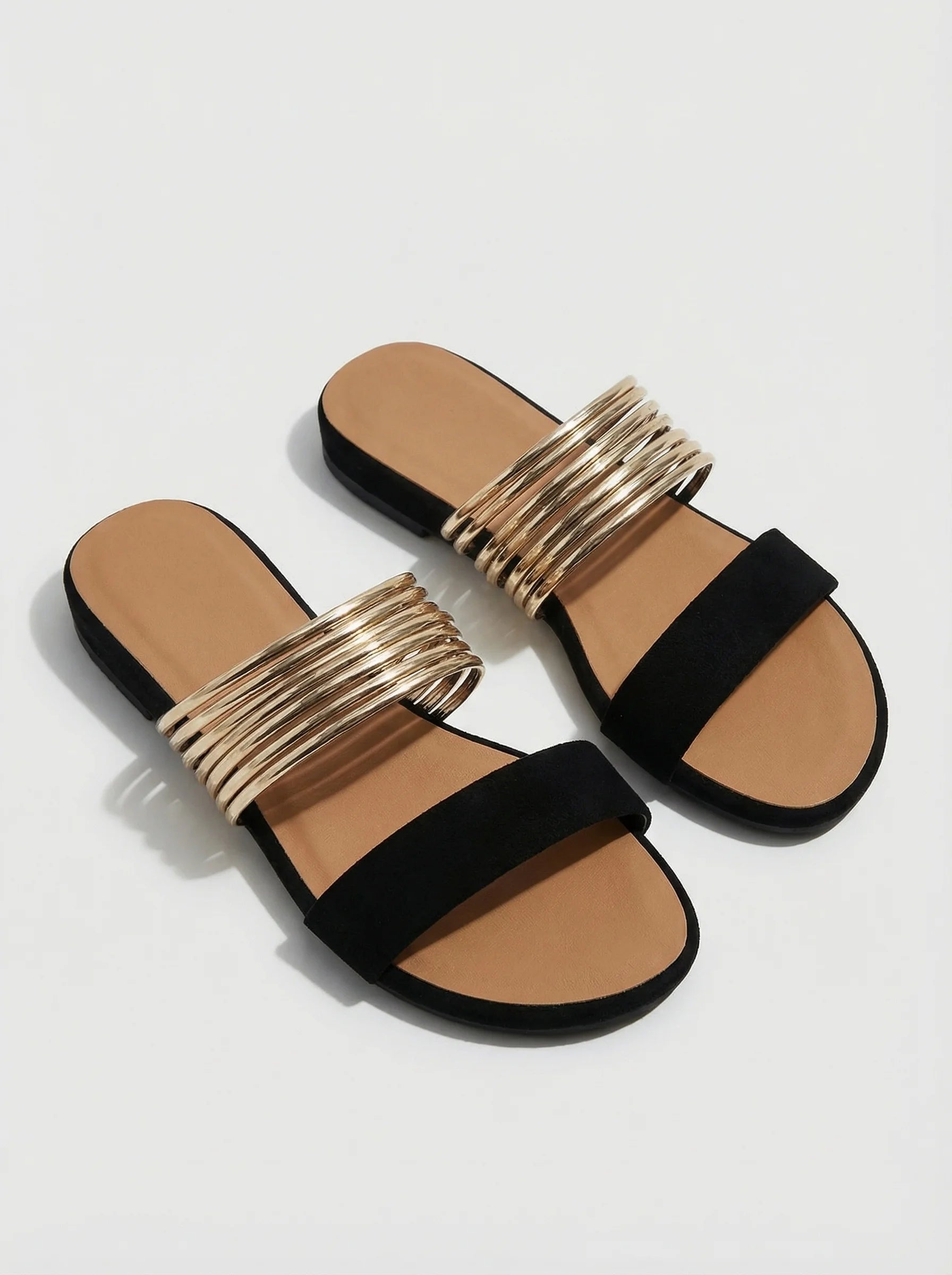 Women Sandals | Double-Strap Ballet Flats-Women Shoes-Homefinn