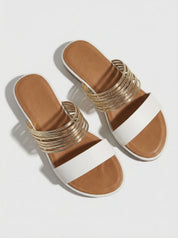 Women Sandals | Double-Strap Ballet Flats-Women Shoes-Homefinn