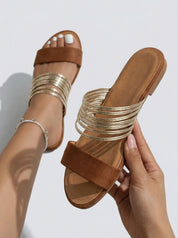 Women Sandals | Double-Strap Ballet Flats-Women Shoes-Homefinn