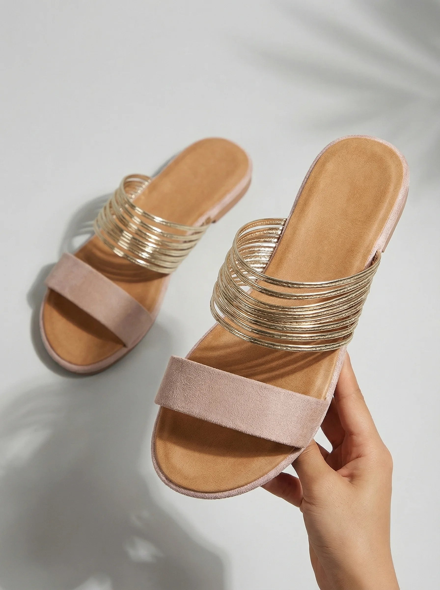 Women Sandals | Double-Strap Ballet Flats-Women Shoes-Homefinn