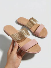 Women Sandals | Double-Strap Ballet Flats-Women Shoes-Homefinn
