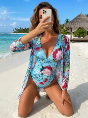 Women Swimsuit | Floral One Piece Swimwear Set-Women Swimsuit-Homefinn