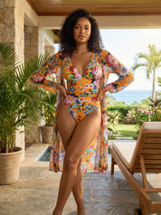Women Swimsuit | Floral One Piece Swimwear Set-Women Swimsuit-Homefinn