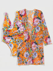 Women Swimsuit | Floral One Piece Swimwear Set-Women Swimsuit-Homefinn