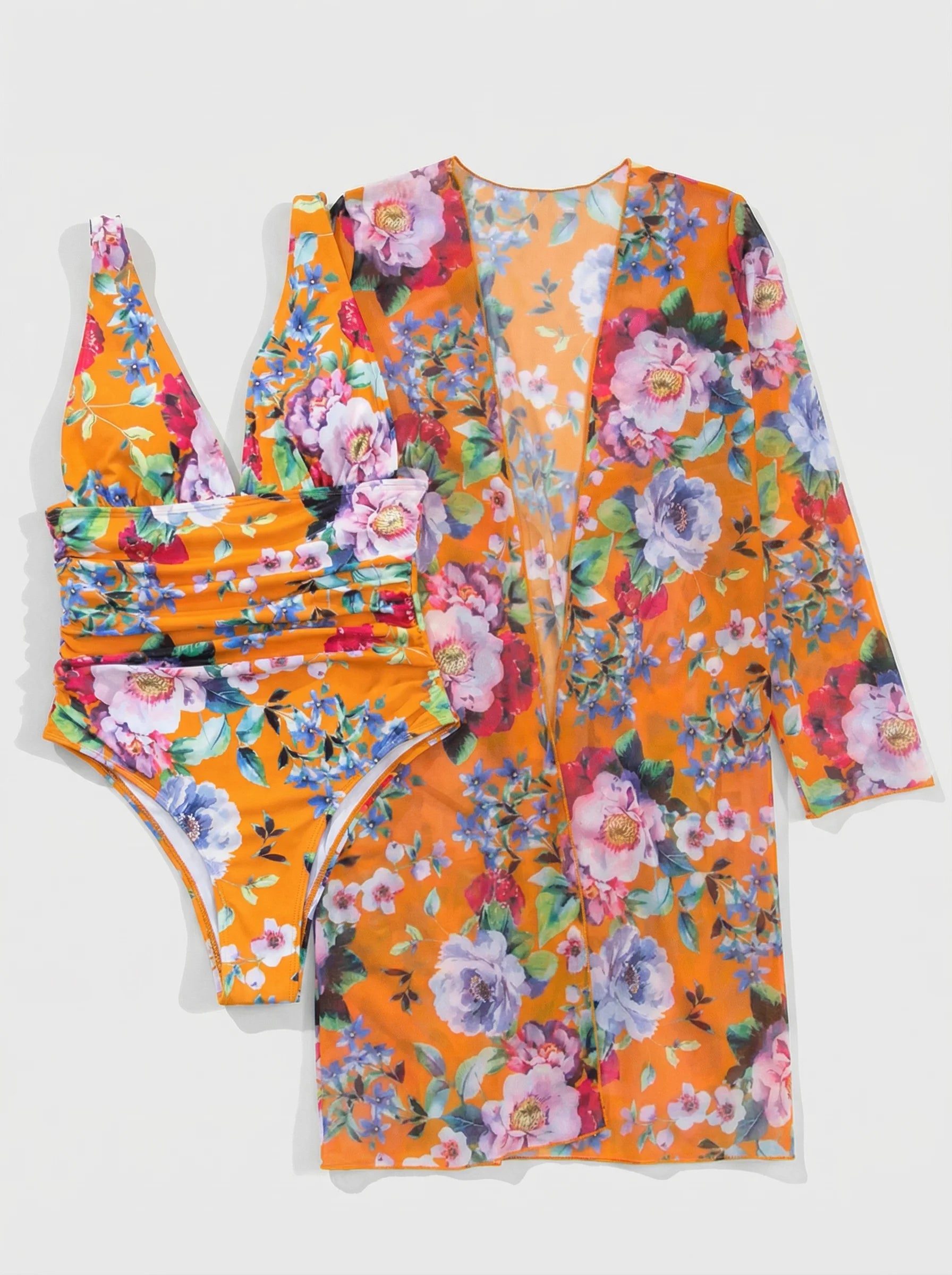 Women Swimsuit | Floral One Piece Swimwear Set-Women Swimsuit-Homefinn