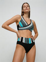 Women Swimsuit | High Waisted Bikini Geometric