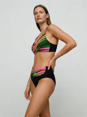 Women Swimsuit | High Waisted Bikini Geometric-Women Swimsuit-Homefinn