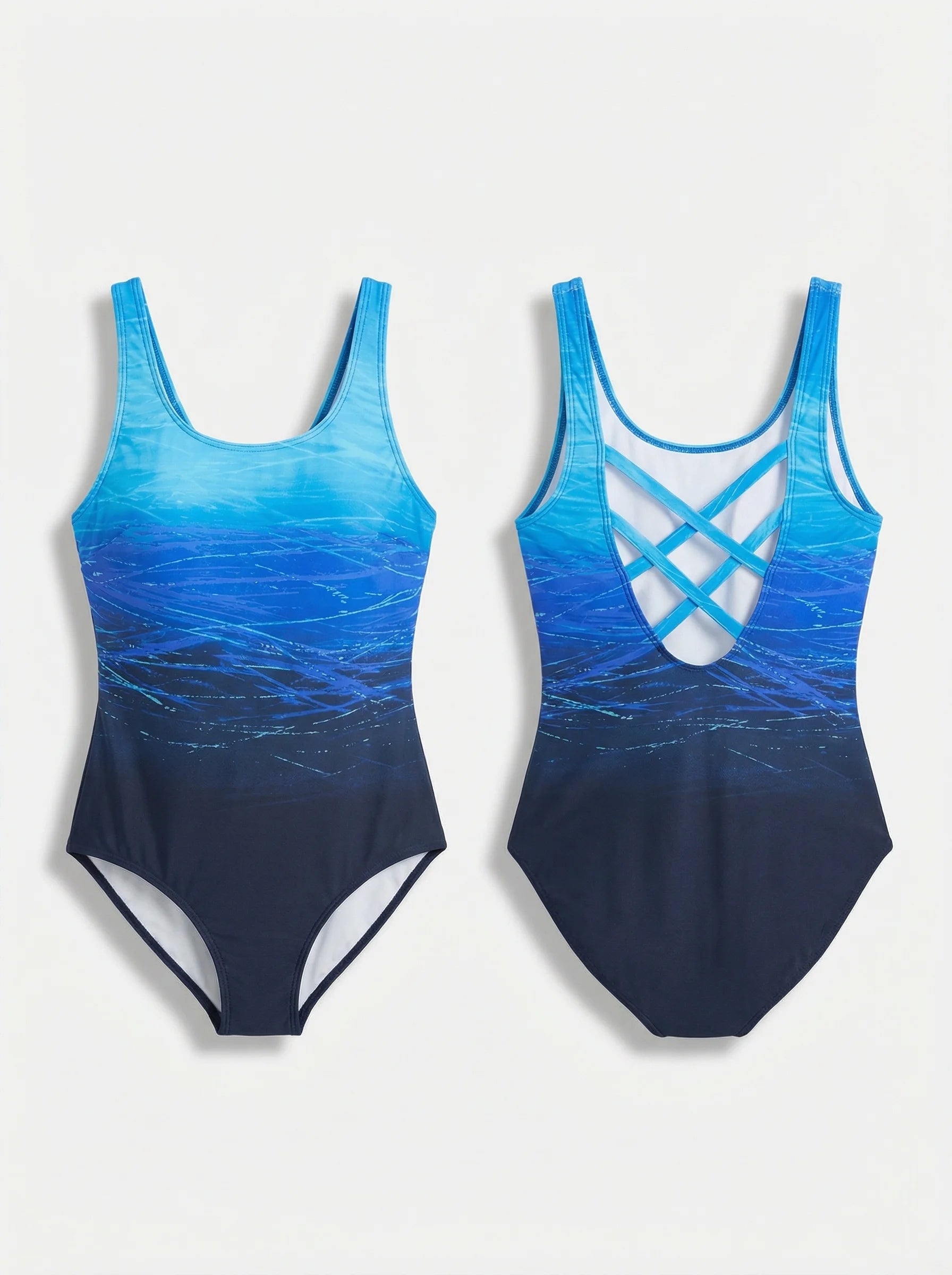 Women Swimsuit | One Piece Swimwear Printed-Women Swimsuit-Homefinn