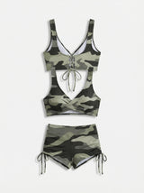 Women Swimsuit | Printed Tankini With Shorts