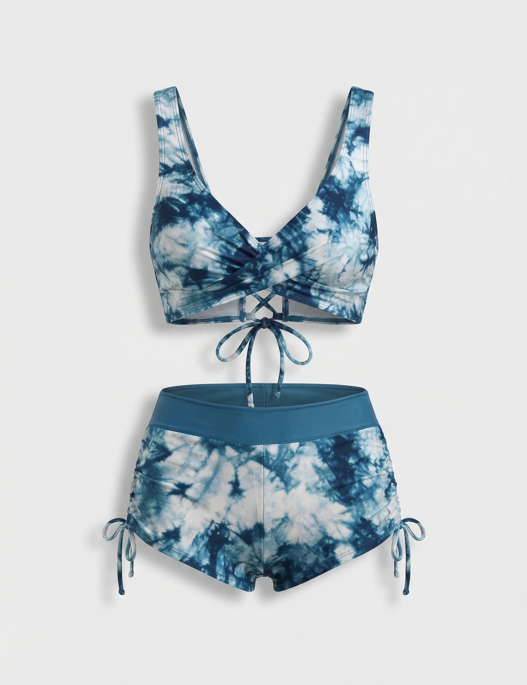 Women Swimsuit | Printed Tankini With Shorts-Women Swimsuit-Homefinn