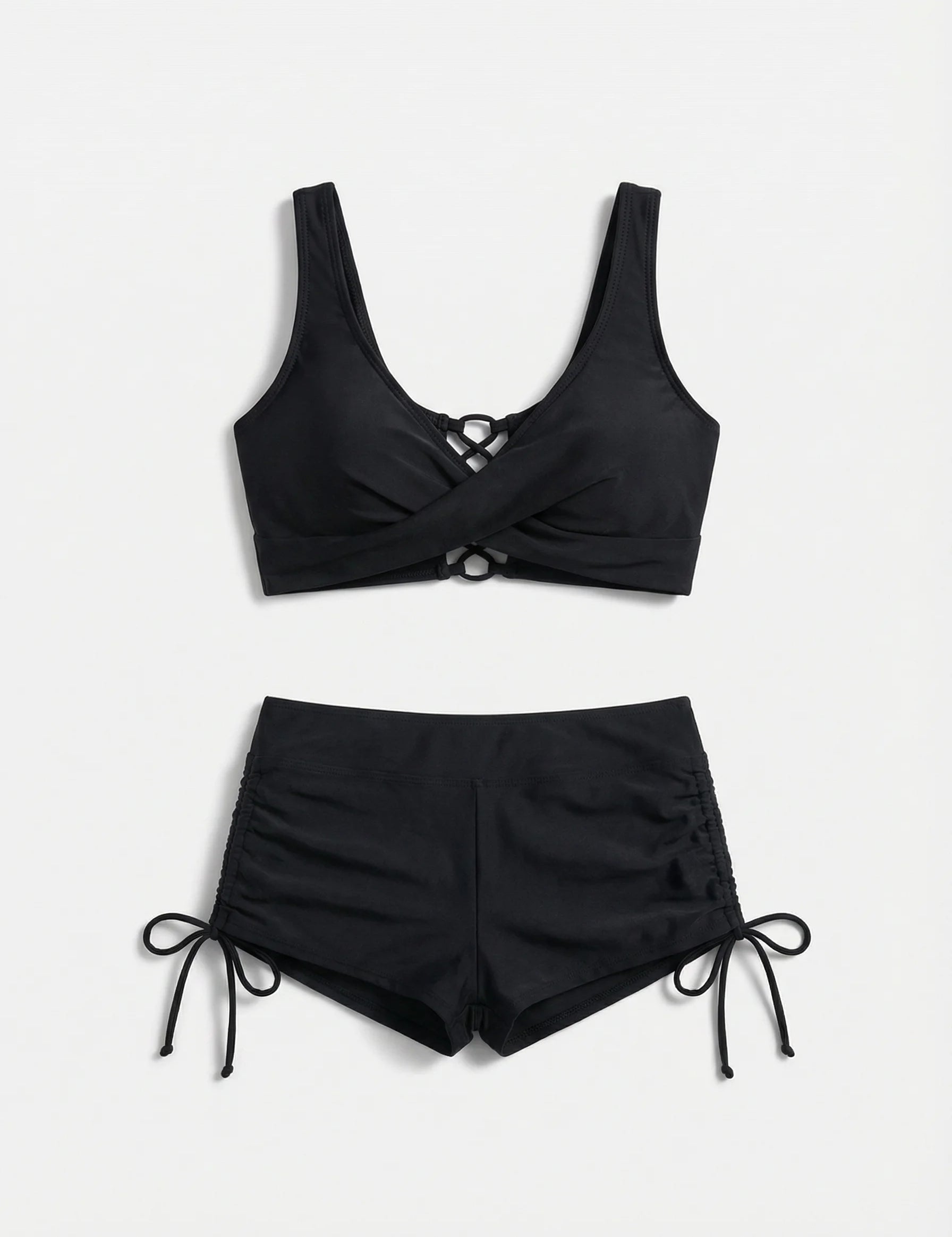 Women Swimsuit | Printed Tankini With Shorts-Women Swimsuit-Homefinn