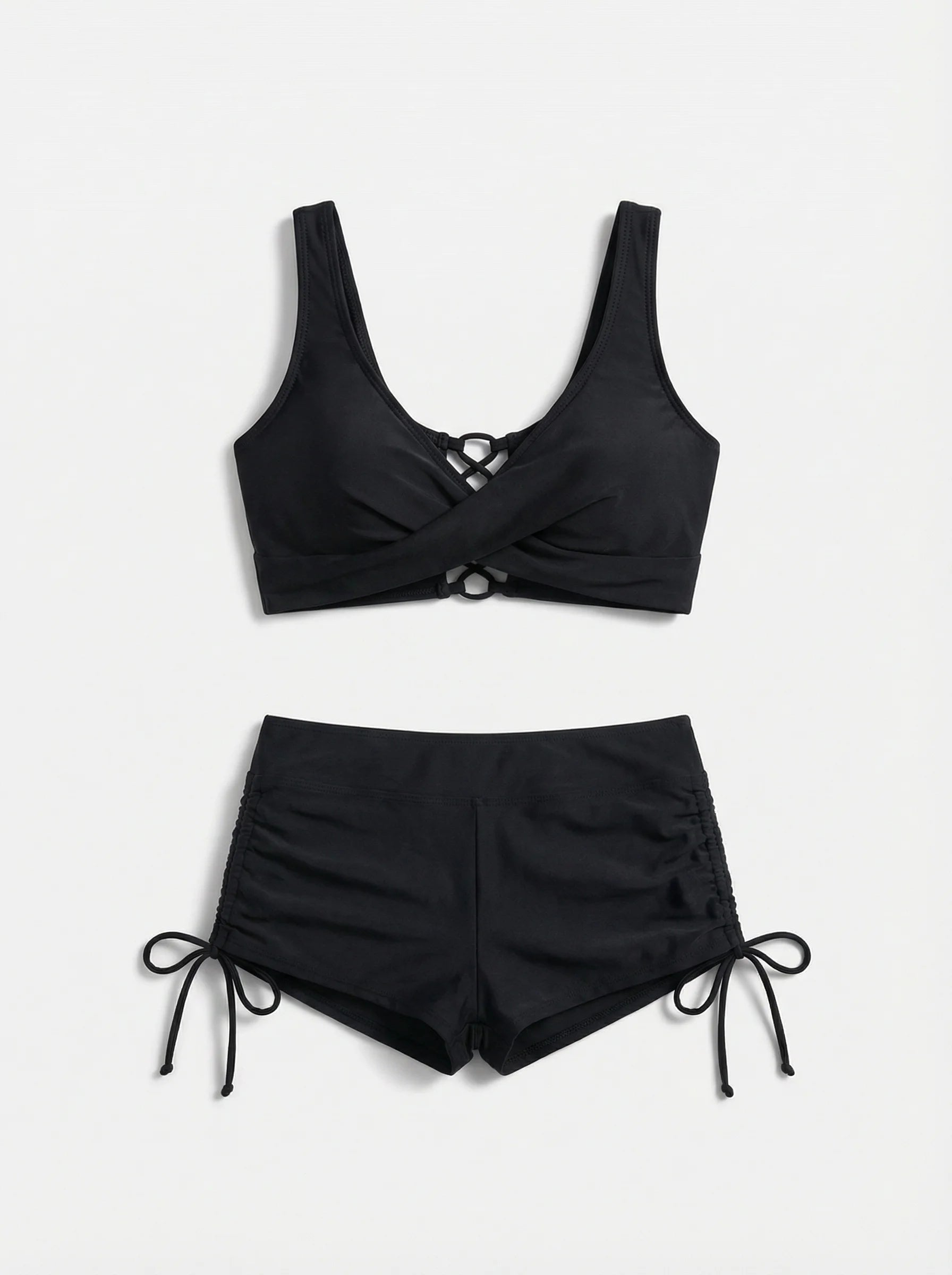 Women Swimsuit | Printed Tankini With Shorts-Women Swimsuit-Homefinn