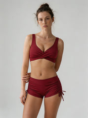 Women Swimsuit | Printed Tankini With Shorts-Women Swimsuit-Homefinn