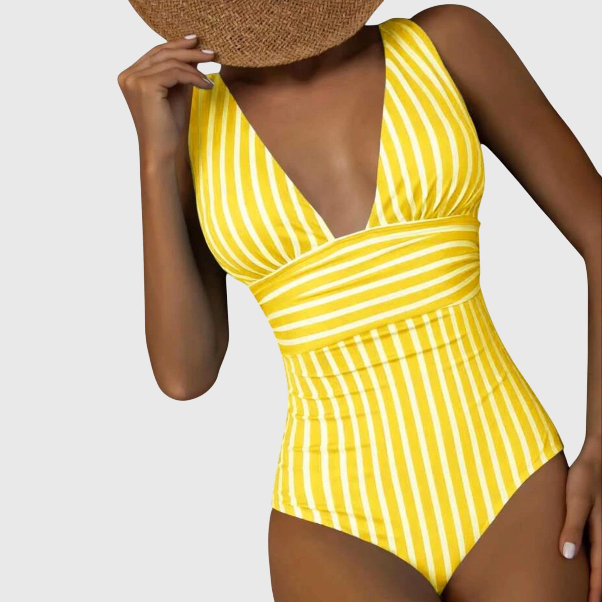 Women Swimsuit | Striped One Piece Swimwear-Women Swimsuit-Homefinn