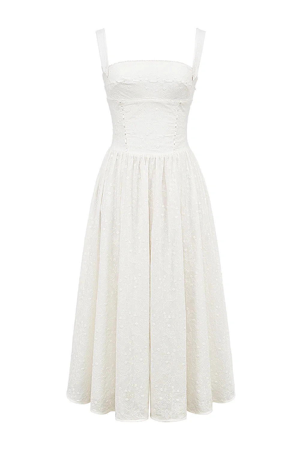 Women Gingham Midi Dress | Square Neck Sleeveless Occasion Wear-Women Dress-Homefinn