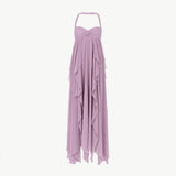 Women Maxi Dress | Halter Neck Ruffle Occasion Wear