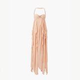 Women's Maxi Dress | Halter Neck Ruffle Occasion Wear