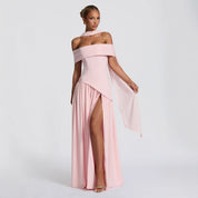 Women Maxi Dress | Off Shoulder Evening Dress-Women Dress-Homefinn
