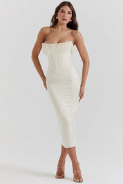 Women Midi Dress | Strapless Corset Occasion Wear-Women Dress-Homefinn